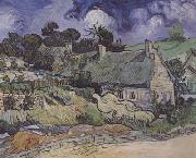 Vincent Van Gogh Thatched Cottages at Cordeville,at Auvers-sur-Oise (mk06) USA oil painting artist